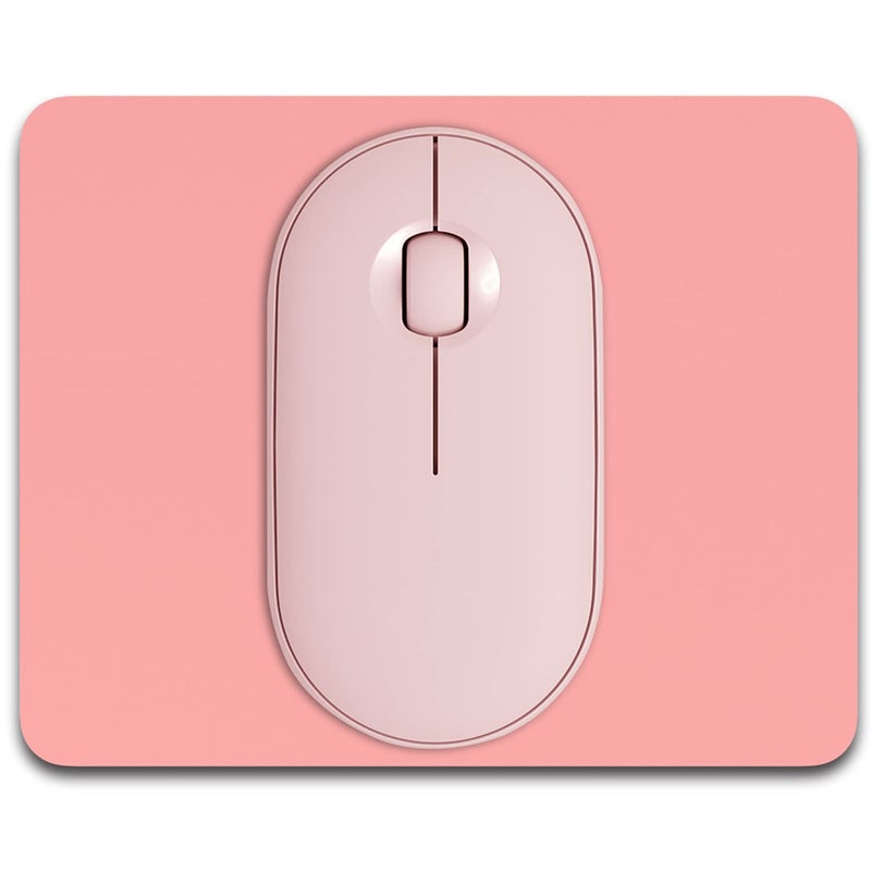 Dapesuom Small Mouse Pad  5 x 6 Inch Thick Rubber Premium-Textured Non-Slip Portable & Washable Mini Mouse Mat for Women Men Wireless Laptops Keyboard Tray Gaming Computer Office Travel  Rose Pink - Image 1